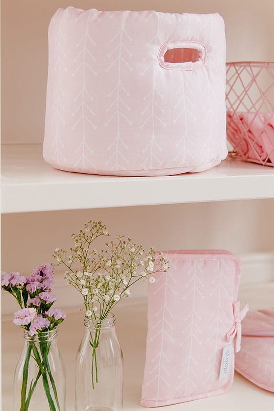 Fabric Basket Nordic Pink