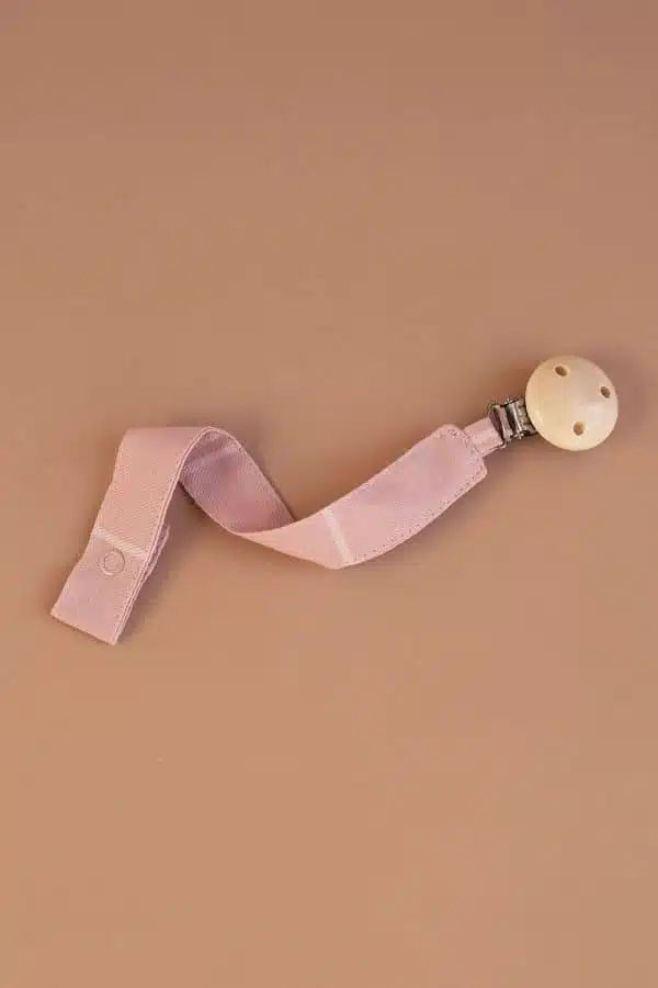 Fabric Pacifier Holder Delicate Pink