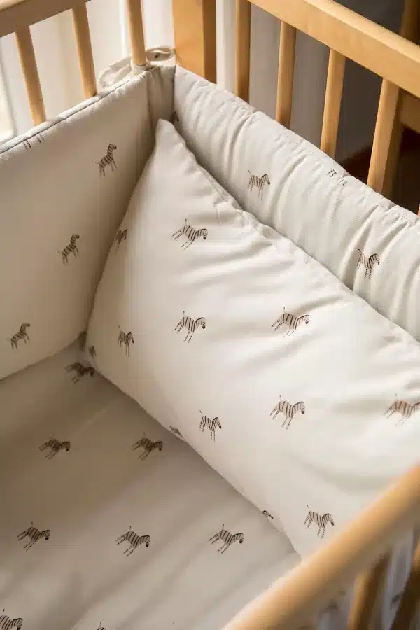 Cot Bumper Zebra (360×30)