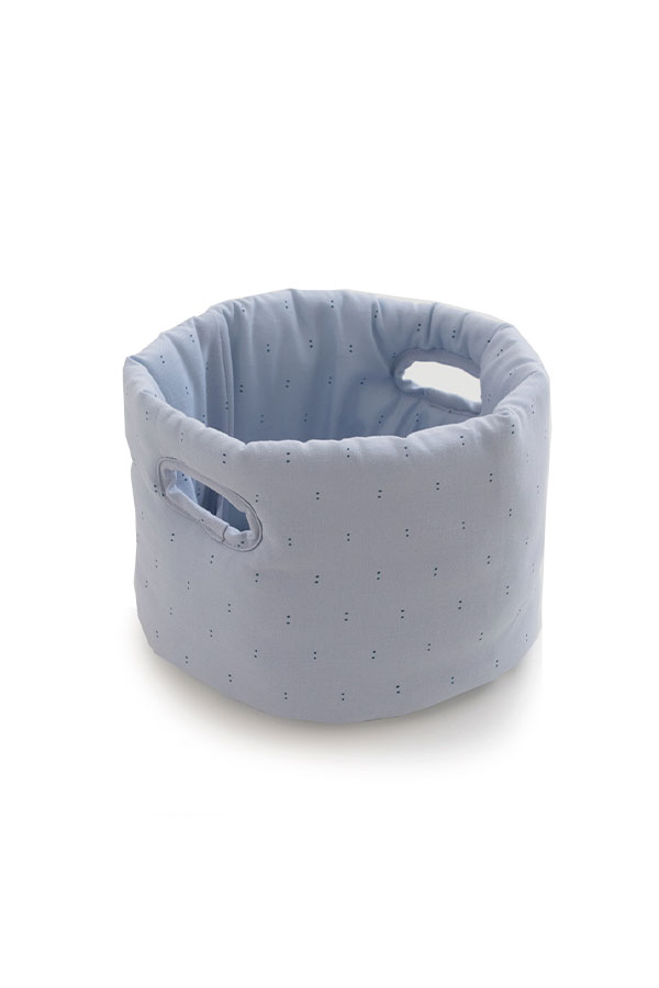 Cesta em tecido Little Dots Blue