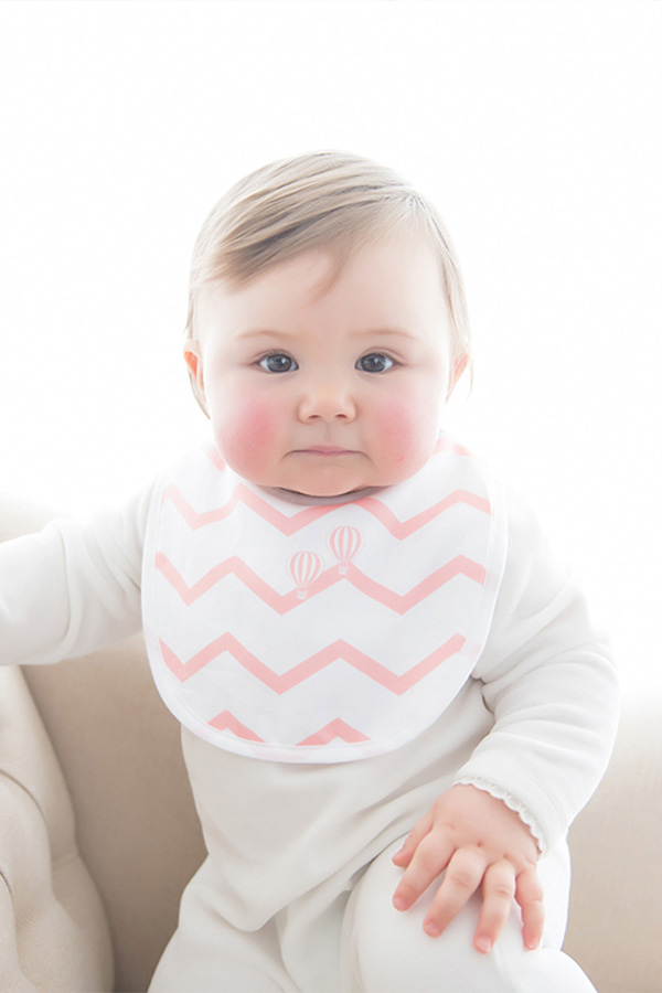 Pack de 2 baberos Pink Chevron