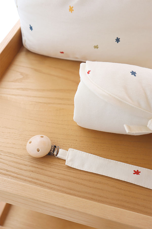 Fabric Pacifier Holder Colorful Stars