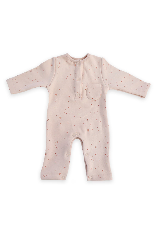 Overalls Long Sleeve Pink Sparkle