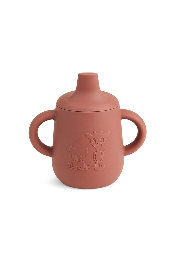 Aiko copo silicone canudo Mahogany