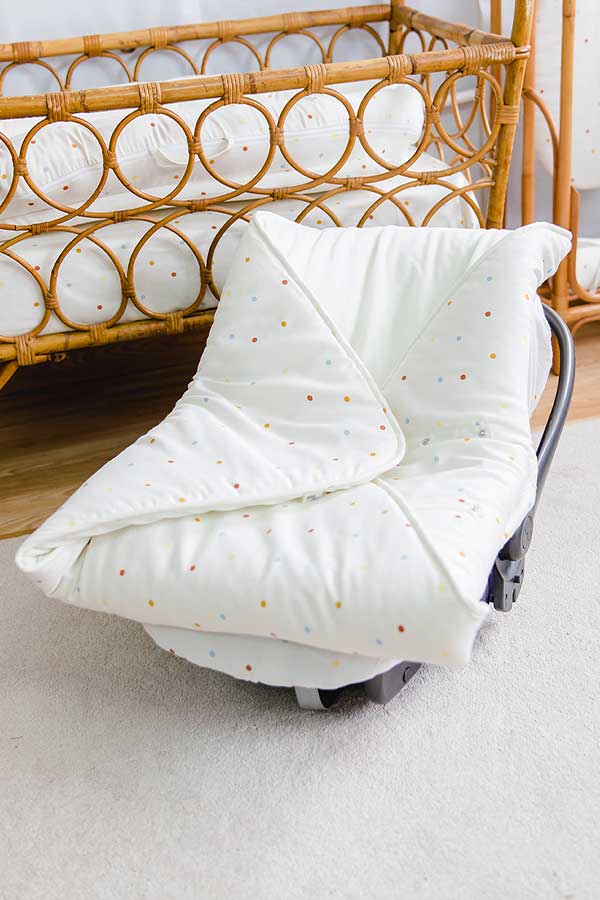 Car Seat Blanket Colored Confetti