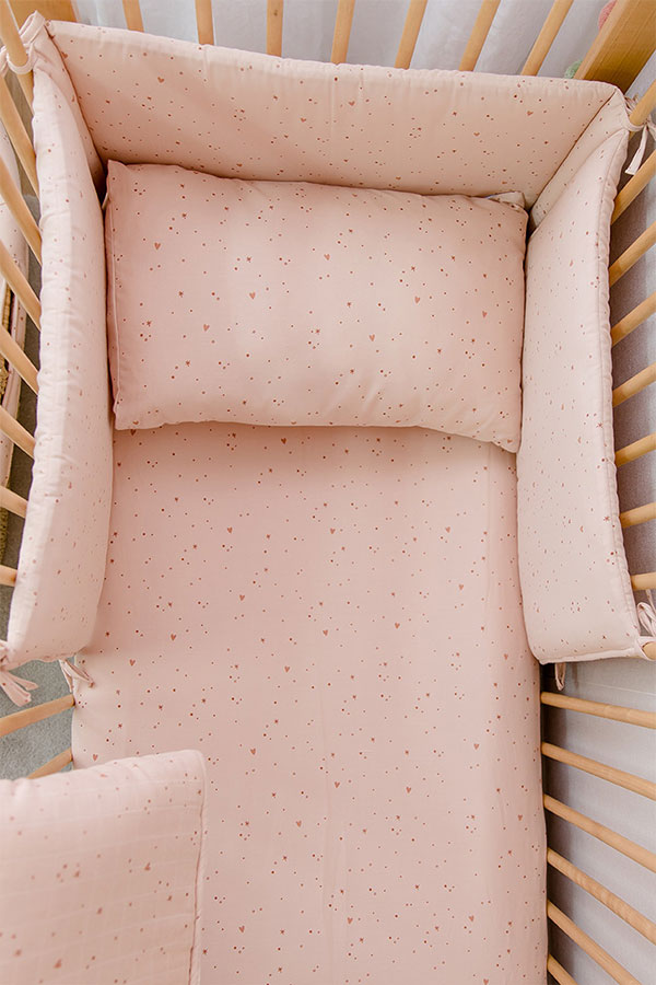 Cot Bumper Pink Sparkle