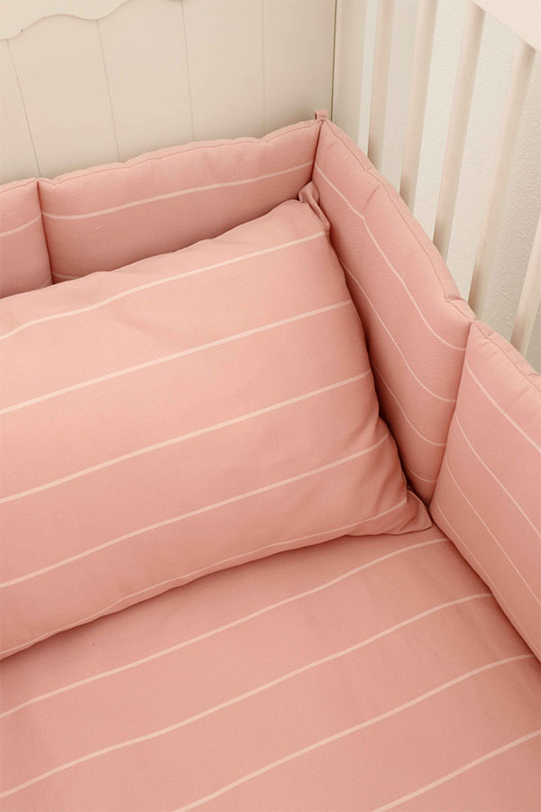 Cot Bumper Delicate Pink