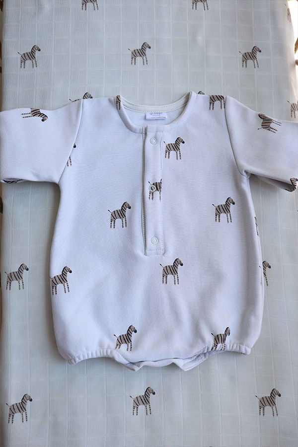Strampelanzug Langarm Zebra