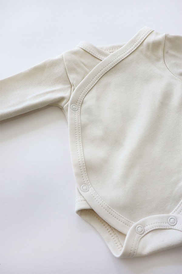 Set 2 Bodies Croisés  Beige en Coton bio