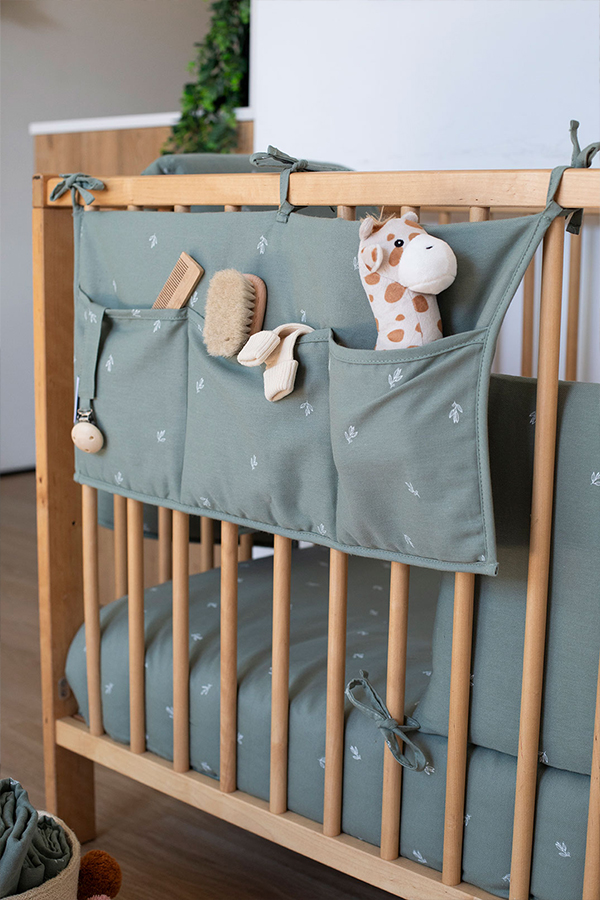 Organizador para Berço Little Garden em Algodão Orgânico