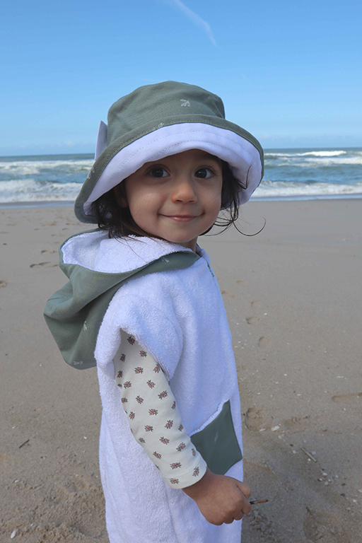 Macacão praia algodão organico Little Garden