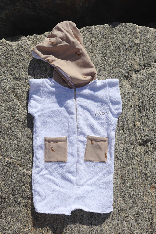 Mono de playa bebé algodón orgánico Safari