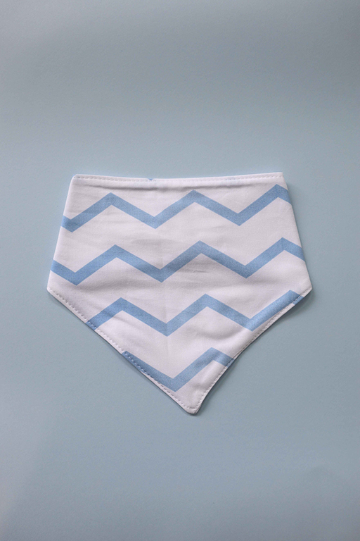 Bandana Bib Blue Chevron