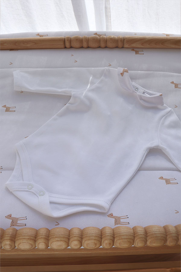 Body para bebé em algodão orgânico Little Deer