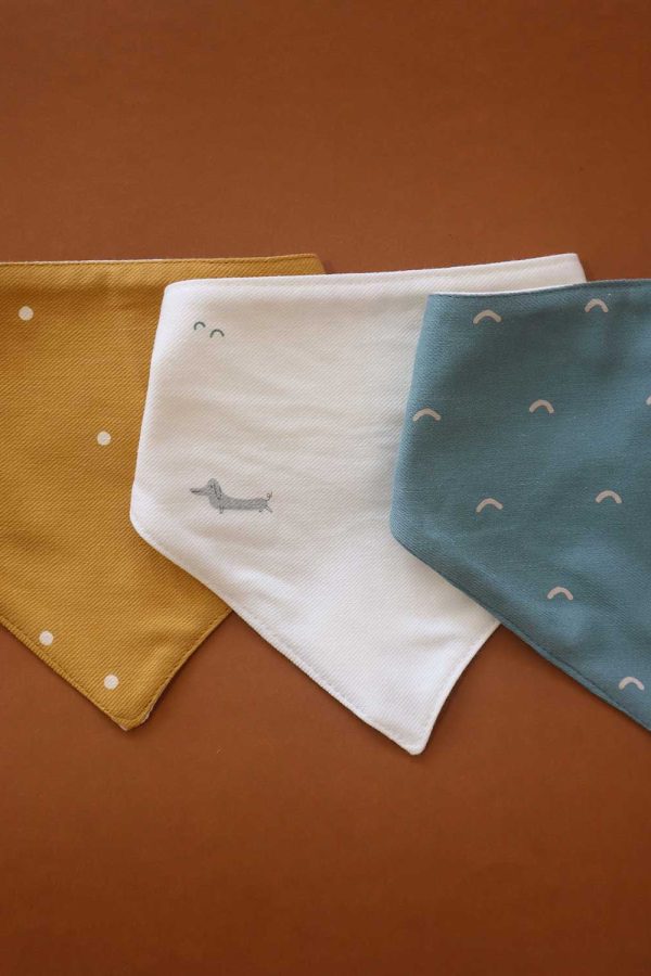 Pack 3 Bavoirs Bandana Little Party