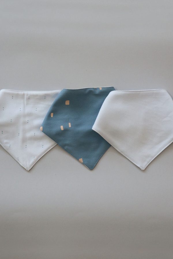 Pack 3 Bandana Bib Blue
