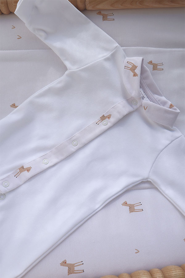Babygrow Verão em algodão orgânico Little Deer